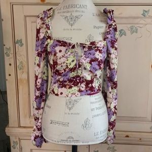 Floral Crop Top, NWT